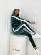 Dres La perla zieleń 38 komplet welurowy welur 