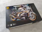 Sportowy motocykl, biało-złoty. NOWY. DUŻY