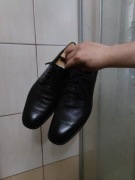 buty męskie 42 Lasocki unisex wizytowe skórzane wiązane czarne classic 