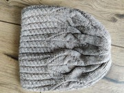 Czapka beżowa zimowa ciepła