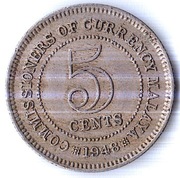 MALAJE, 5 centów 1948, KM# 7, XF