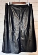 Czarna skórzana spódnica maxi KappAhl 42