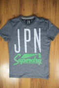T-shirt Superdry r. S szary męski bawełna kr rękaw 