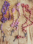 Różaniec krysztal serca