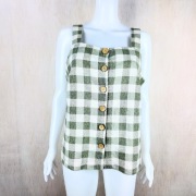 Bluzka TU Woman khaki kratka na ramiączkach UK 12