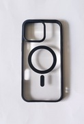 Etui/case przezroczyste z magsafe czarne iPhone 16 pro max