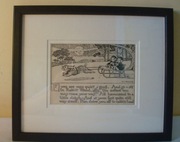 UROCZY OBRAZEK RETRO DZIECI ZAJĄC OPRAWIONY