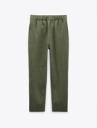 Nowe lniane spodnie zara w stylu piżamowym L