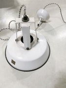 Hk living Biała lampa wisząca retro industrialna