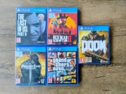 PS4 HIT! GTA V + RDR2 + The Last of Us 2 + DOOM | Zestaw 5 gier
