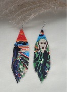 Kolczyki z japońskich koralików.