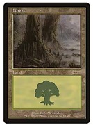 MTG Promotional: Forest (Arena 2003) signed by artist Rob Alexander