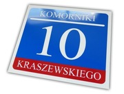 METALOWA tabliczka adresowa numer domu budynku dom miejska klasyczna