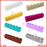LEGO 3009 KLOCEK 1x6 biały brąz Magenta lawenda śr lazurowy żółty szary Tan