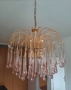 Żyrandol fontanna Paolo Venini lampa łezki Murano