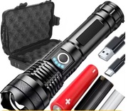 MOCNA LATARKA TAKTYCZNA LED XHP90 ZOOM SURVIVALOWA CREE AKUMULATOROWA USB