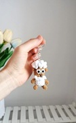Baranek, owieczka na szydełku, brelok, zawieszka handmade 