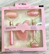 Zestaw do masażu twarzy Beauty Massager Set roller kamień Gua Sha masażer 