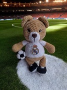 Miś Real Madryt, wykonany na szydełku 37cm! 