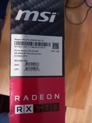 Karta graficzna MSI  Radeon RX 570  8 GB armor OC edition