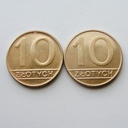 5 # Zestaw 10 złotych 1989,1990  od  zł