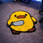 Ręcznie robiony dywanik "Dont duck with me"
