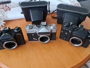 Zenit E + Zenit ET, lustrzanka, aparat analogowy, zestaw x3