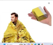 Koc survivalowy złoto-srebrny 130x210 cm – termiczny, wodoodporny