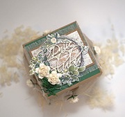 EXPLODING BOX  KARTKA 3D PAMIĄTKA Z OKAZJI ŚLUBU Z MOTYWEM LASU 