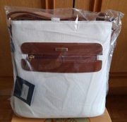 Średnia biała damska listonoszka ze skóry ekologicznej WITTCHEN