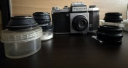 Aparat Praktica FX2 - dodatkowe obiektywy 4szt vintage DO06