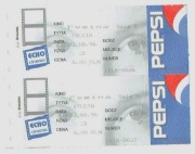 Warszawa 1996, 2x Bilet Kino Femina "Żyleta" Pamela Anderson /reklama PEPSI