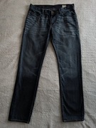 Granatowe spodnie jeansowe jeansy Tommy Hilfiger Hudson W34 L32 34/32
