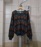 Sweter klasyczny męski XL sweterek old money błękitny niebieski granato