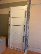 Drzwi łazienkowe lewe 80 Voster Vinci nero białe