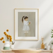 Plakat dziewczynki, Grafika na ścianę, Obraz do pokoju A4