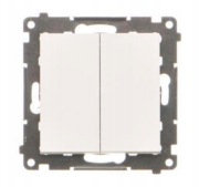 Łącznik schodowy podwójny bez piktogramu biały Simon 55 TW6/2.01/X/111