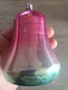 Bombka PRL stara kształtka na choinke dzwonek 