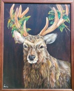 Obraz "Jeleń" ręcznie malowany, 40x50cm