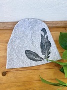 Szara dresowa czapka Linoryt Szopa