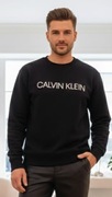 Bluza Calvin Klein Męska Czarna Logo Crewneck Bawełna Rozmiar S ( M /L)