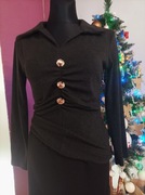 Milutka bluzeczko sweterek złote guziki 