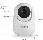 Kamera Tuya IP WiFi FUERS 4K 8MP PTZ Obrotowa Noktowizja Detekcja Ruchu