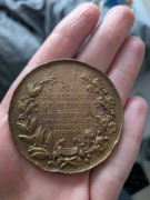 zabytkowy pruski medal za osiągnięcia w hodowli z roku 1933