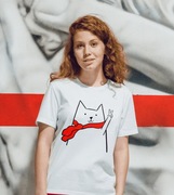 Koszulka "Kot z šalikam" / "Kot z szalikiem" -  S