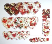 SERWETKI KORONKI SCRAPBOOKING ZESTAW 1 RÓŻANE SERCA.