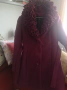 Gruby, fioletowy płaszcz : rozm L