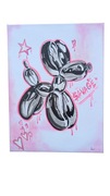 Obraz malowany farbami akrylowymi na płótnie balonowy pies 30x40cm pop-art