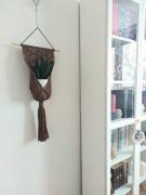 UP Kwietnik makrama wiszący na ścianie ze sznurka Brąz Ciemny ścienny nr1.1