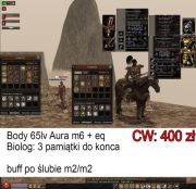 Body 65 lv aura m6 biolog matowe plus buff po slubie m2/m2 